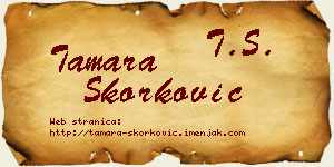Tamara Skorković vizit kartica